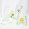 100% recyceltes Glas Wasserkaraffe – Casa Eurabia, Türkis, Marokko, mundgeblasenes Glas, recyceltes Glas, Durchmesser: 9 cm