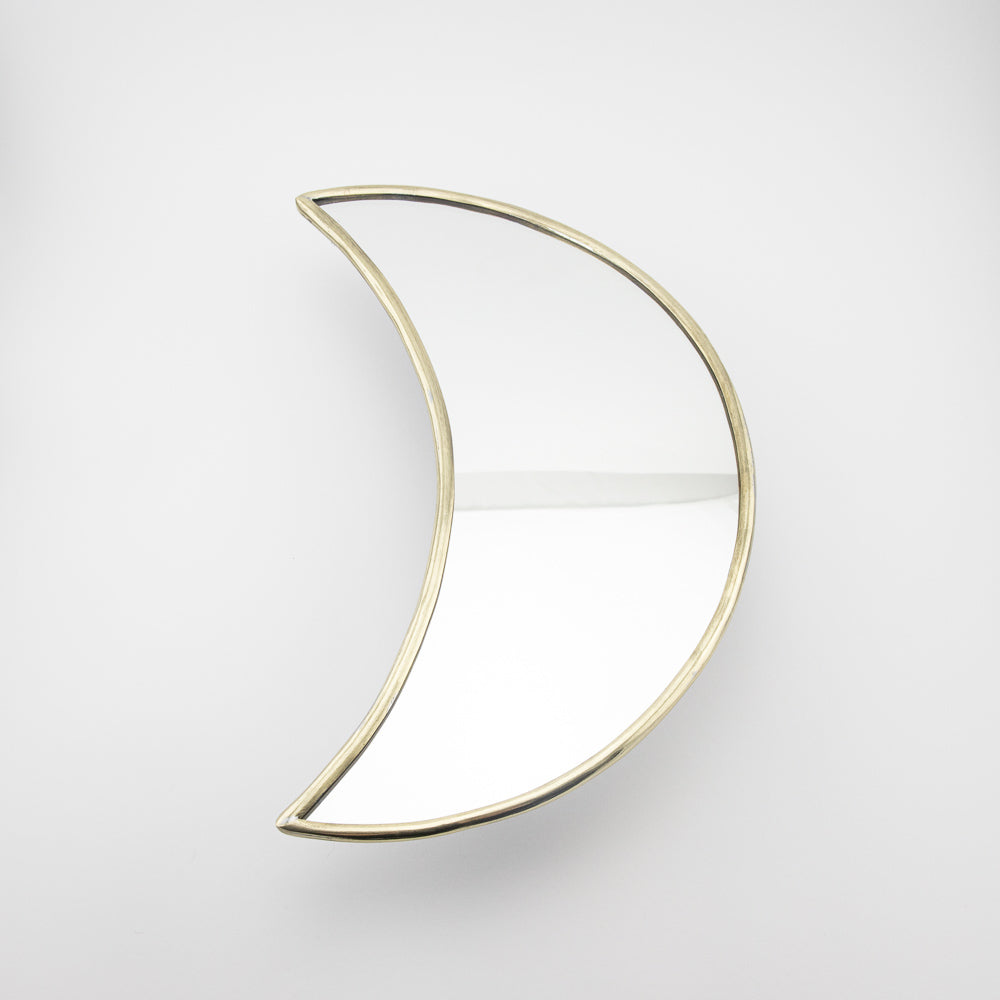 Messing Spiegel – Casa Eurabia, gold, Marokko, mond, metallrand, schlichtes design, minimalismus 