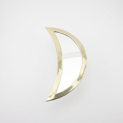 Messing Spiegel – Casa Eurabia, gold, Marokko, mond, metallrand, schlichtes design, minimalismus