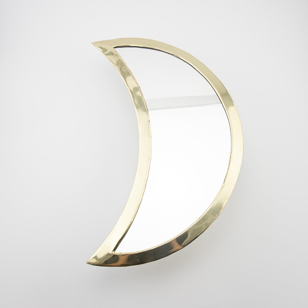 Messing Spiegel – Casa Eurabia, gold, Marokko, mond, metallrand, schlichtes design, minimalismus 