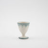 Keramik Eierbecher  – Casa Eurabia, türkis-weiß, Marokko,  Durchmesser: 5 cm