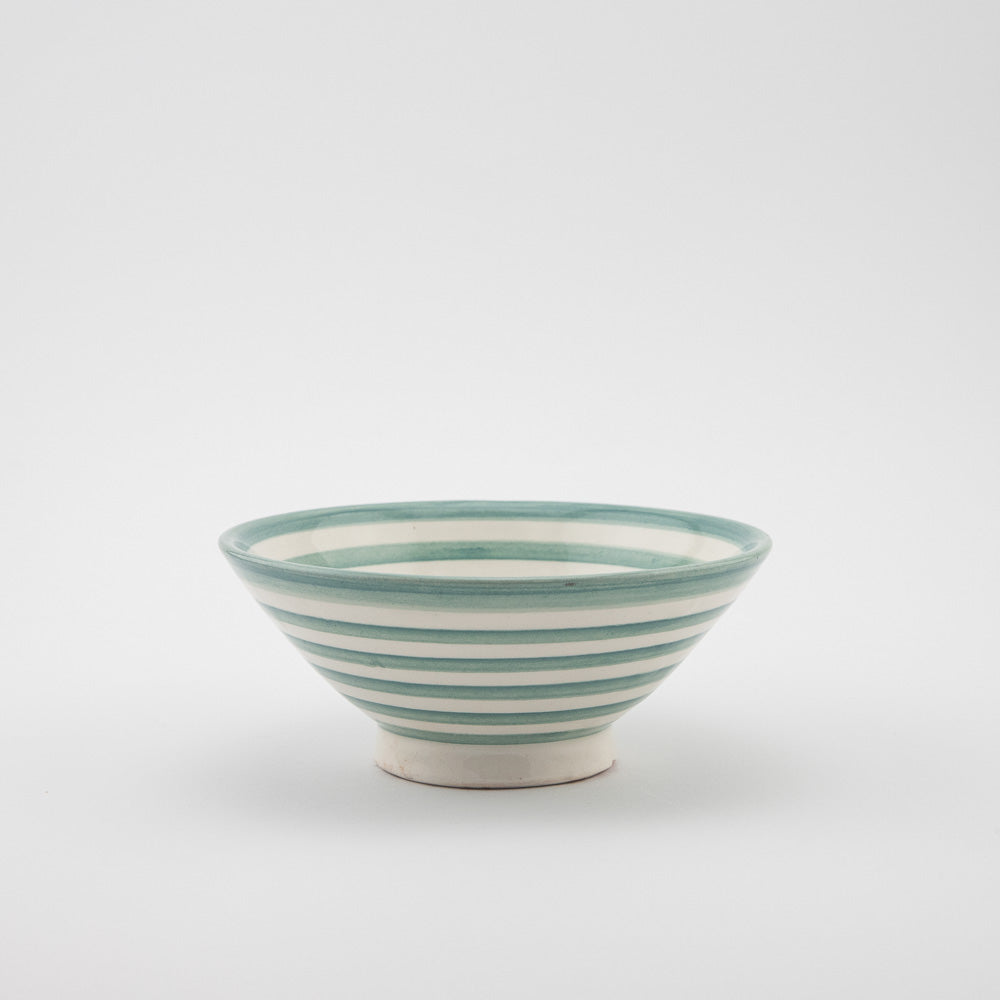 Keramik Müslischale – Casa Eurabia, türkis-weiß, Marokko,  Durchmesser: 13 cm