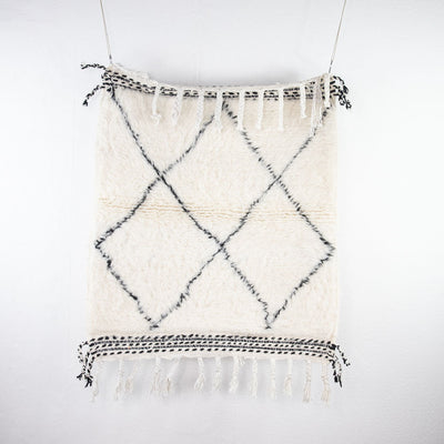 Beni Ourain Teppich – Diamond – 98 x 83 cm - Wolle, casa eurabia, Marokko, marokkanischer kelim teppich, bohemian design