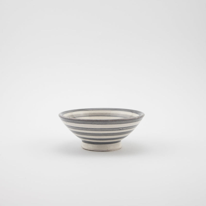 Keramik Dippschälchen – Casa Eurabia, grau-weiß, Marokko,  Durchmesser: 10 cm