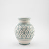 Keramik Vase – Casa Eurabia, türkis-weiß, Marokko,  Durchmesser: 13 cm