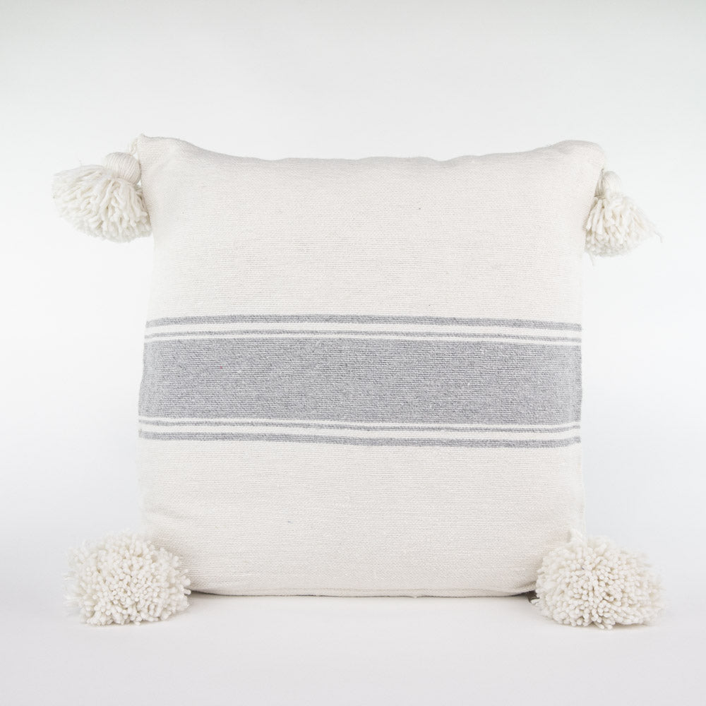 Boho Kissen – Roquillo - Wolle, Baumwolle, Rohbaumwolle, casa eurabia, Marokko, marokkanisches kelimkissen, bohemian design