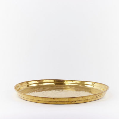 Messing Tablett – Casa Eurabia, gold, Marokko, marokkanisch, boho vintage,  Durchmesser: 51 cm