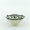 Keramik Müslischale – Casa Eurabia, schwarz, weiß, Ø 18 cm, H 8 cm, marokkanische Keramik, Design
