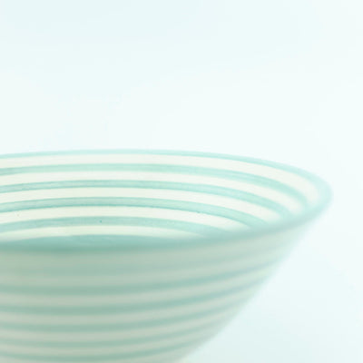 Keramik Salatschüssel – Casa Eurabia, türkis-weiß, Marokko, marokkanisch,  nachhaltig, ethno, boho, Ø 26 cm, H 10 cm