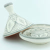 Keramik Dose – Casa Eurabia, grau-weiß, Marokko, marokkanisch,  nachhaltig, ethno, boho, Ø 15 cm, H 16 cm