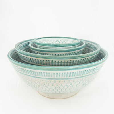 Keramik Müslischale – Casa Eurabia, türkis, Ø 18 cm, H 9 cm, marokkanische Keramik, Design