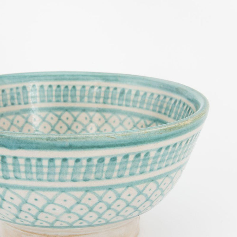 Keramik Müslischale – Casa Eurabia, türkis, Ø 14 cm, H 8 cm, marokkanische Keramik, Design