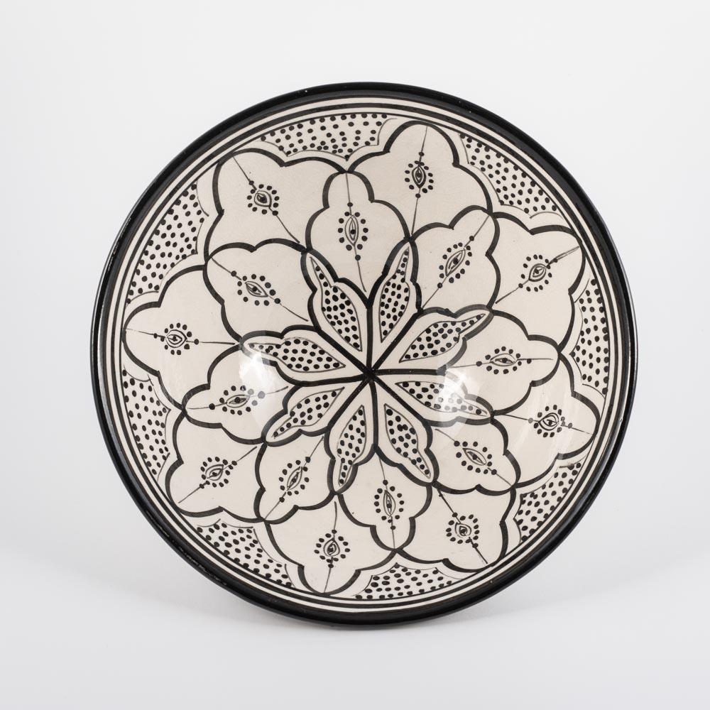 Salatschüssel – Marrakesch – Ø 26 cm - casa eurabia, marokkanische Keramik, Marokko, Boho Stil, handgearbeitete, bio