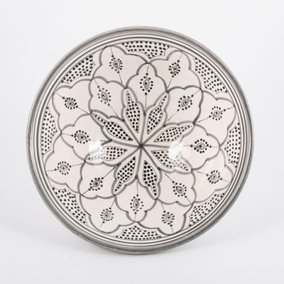 Salatschüssel  – Marrakesch – Ø 26 cm - casa eurabia, marokkanische Keramik, Marokko, Boho Stil, handgearbeitete, bio