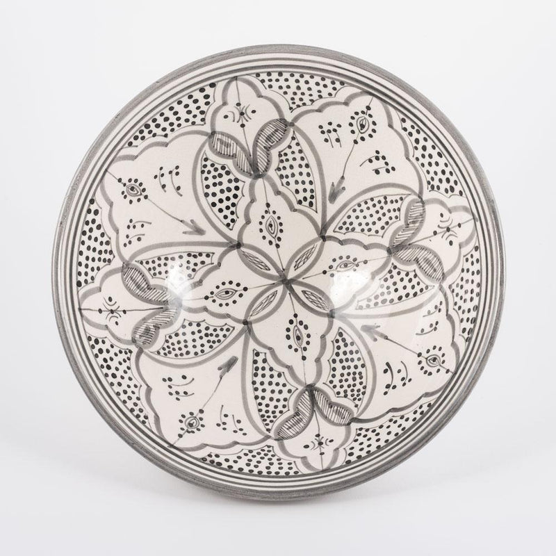 Salatschüssel  – Marrakesch – Ø 26 cm - casa eurabia, marokkanische Keramik, Marokko, Boho Stil, handgearbeitete, bio