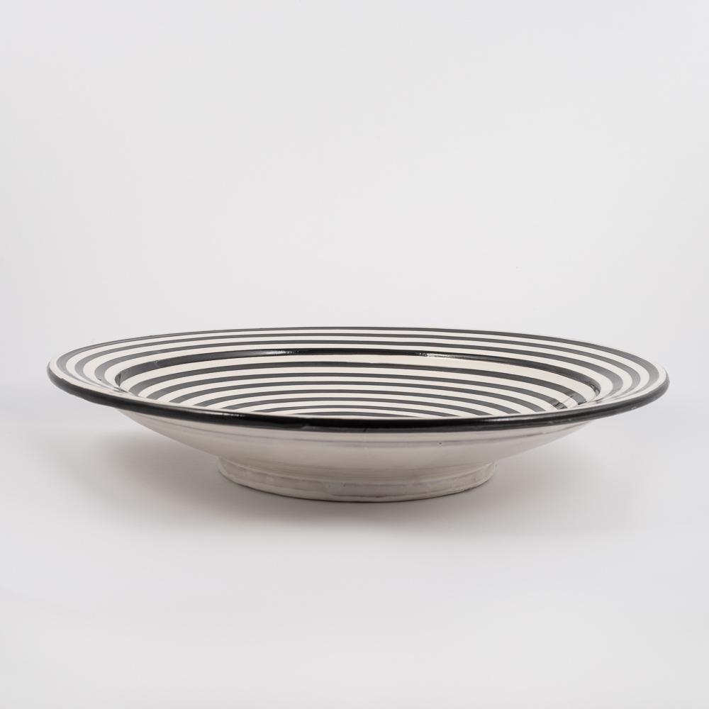Servierteller  – Marin – Ø 30 cm - casa eurabia, marokkanische Keramik, Marokko, Boho Stil, handgearbeitete, bio