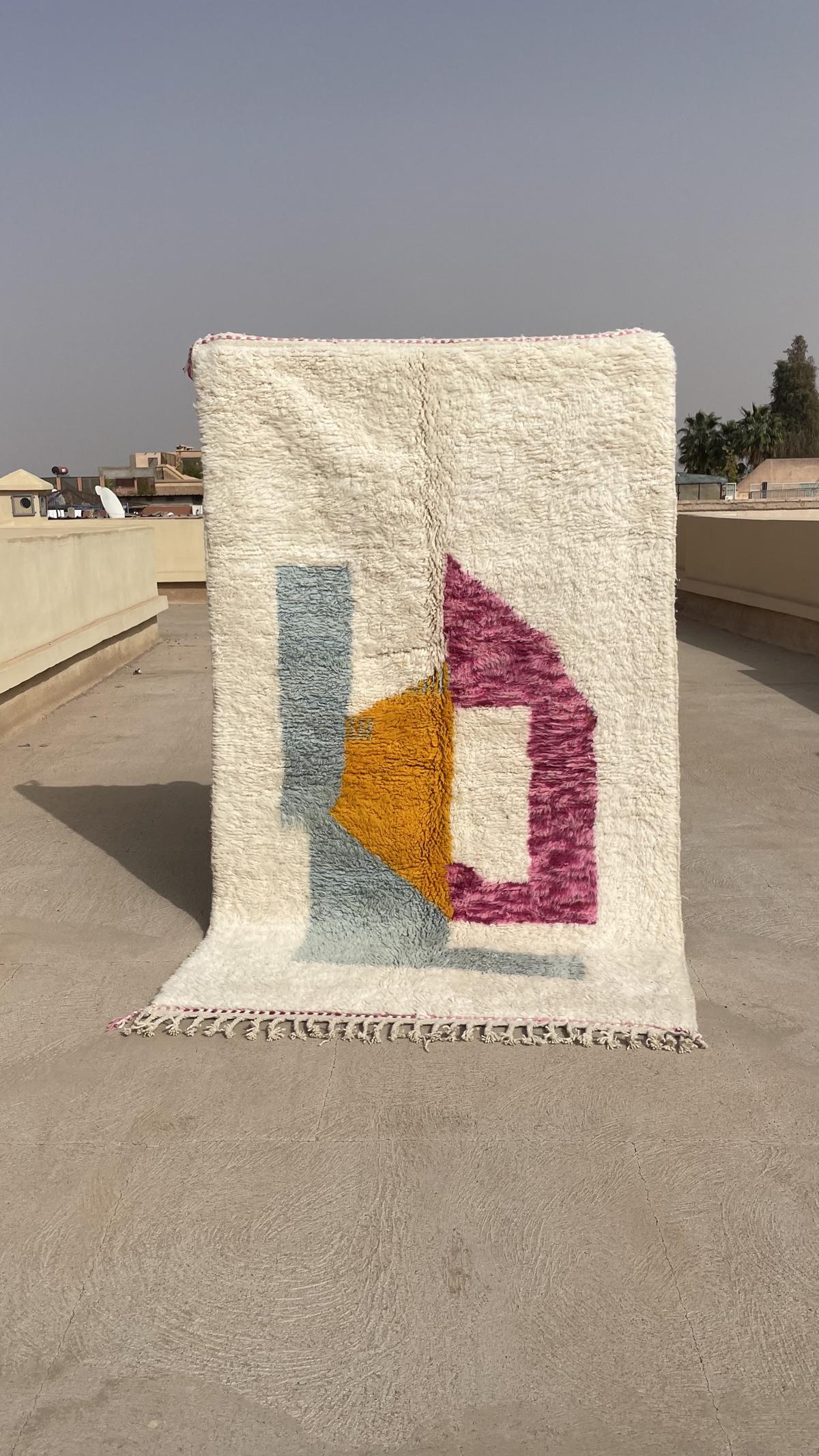 Teppich – Beni Ourain – Bauhaus, Marokko, ethno, kelim, marokkanisch, design rug, L 245 cm, B 145 cm