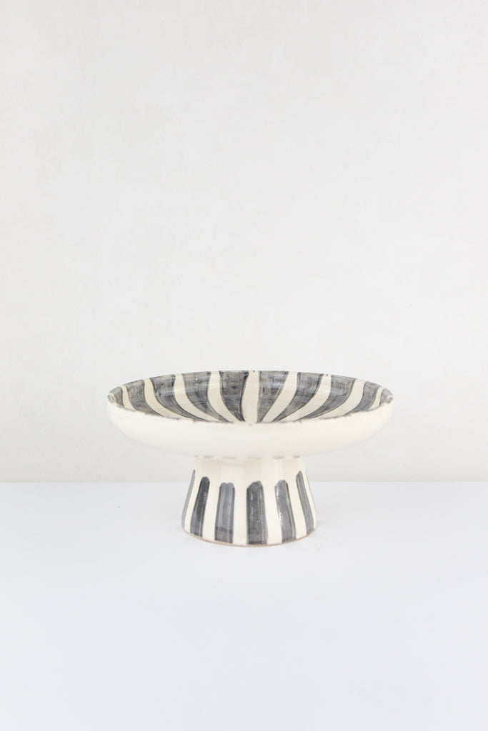 Keramik Servierteller – Casa Eurabia, grau-weiss, Marokko, kuchenteller, Durchmesser: 20 cm