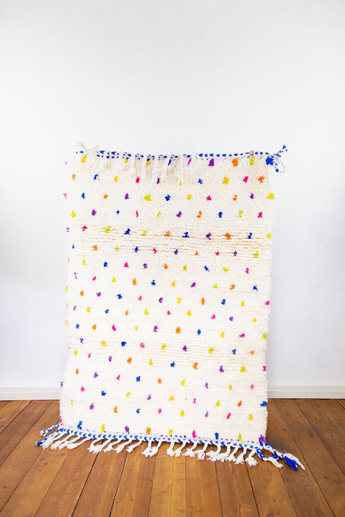 Teppich – Beni Ourain – Confetti, Marokko, ethno, kelim, marokkanisch, design rug, L 129 cm, B 90 cm