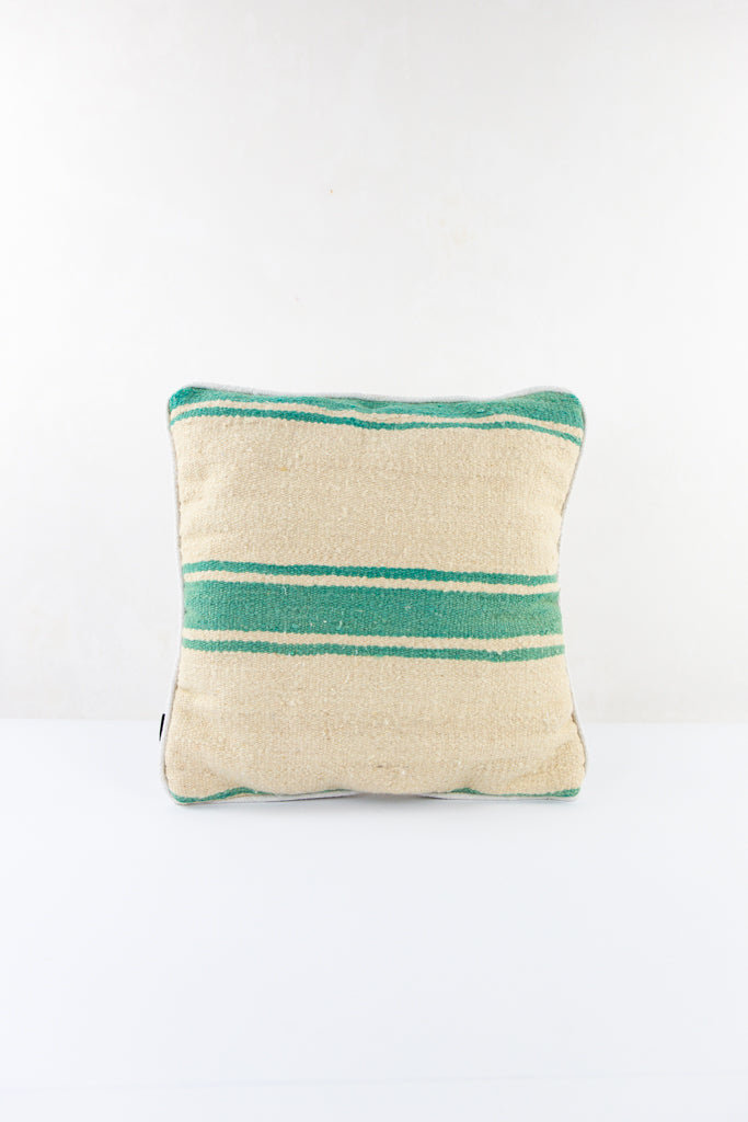 Kissen – Boho – Verde, Marokko, ethno, kelim, marokkanisch, design kissen, L 40 cm, B 40 cm, H 8 cm