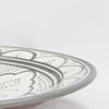 Keramik Servierteller – Casa Eurabia, grau, weiß, Ø 35 cm, H 8 cm, marokkanische Keramik, Design