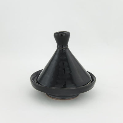 Keramik Dose – Casa Eurabia, schwarz, Ø 10 cm, H 12 cm, marokkanische Keramik, Design