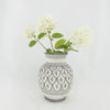 Keramik Vase – Casa Eurabia, grau, weiß, Ø 14 cm, H 20 cm, marokkanische Keramik, Design