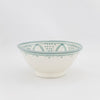 Keramik Müslischälchen – Casa Eurabia, türkis, weiß, Ø 13 cm, H 6 cm, marokkanische Keramik, Design