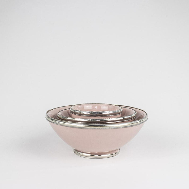 Müslischale Keramik, Metall – Casa Eurabia, beige, Ø 19 cm, H 9 cm, marokkanische Keramik, Design