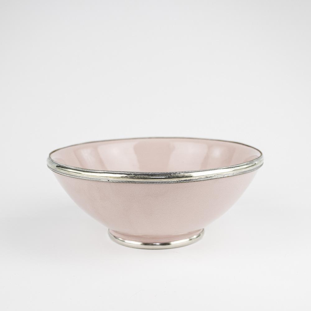 Müslischale Keramik, Metall – Casa Eurabia, beige, Ø 19 cm, H 9 cm, marokkanische Keramik, Design