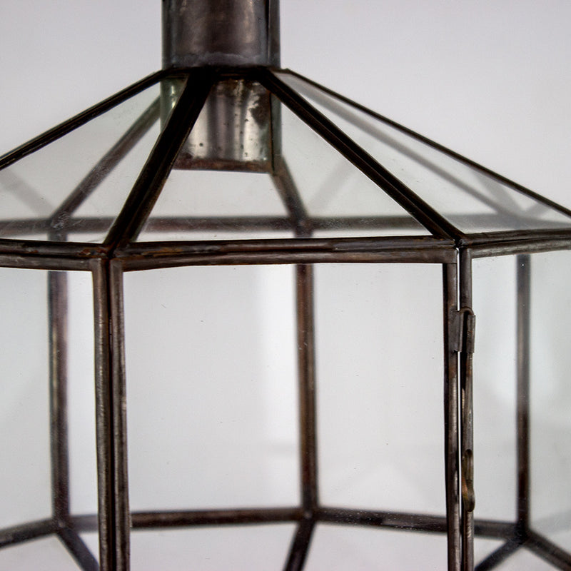 Metall, Klarglas Hängelampe – Casa Eurabia, braun, Marokko, Durchmesser: 28 cm