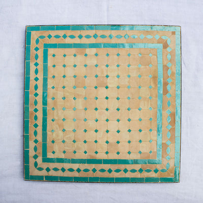 Mosaiktisch, 50 x 50 cm, grün, marokko
