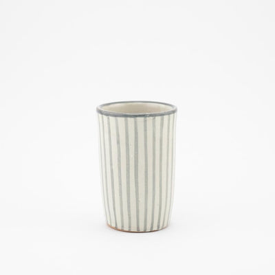 Keramik Becher – Casa Eurabia, grau-weiß, Marokko, Durchmesser: 7 cm
