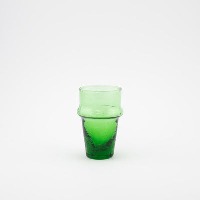 Trinkglas  – Casa Eurabia, grün, Marokko, mundgeblasen, recyceltes glas, Durchmesser: 6 cm