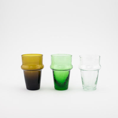 Trinkglas  – Casa Eurabia, grün, Marokko, mundgeblasen, recyceltes glas, Durchmesser: 6 cm