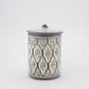 Keramik Dose – Casa Eurabia, grau-weiß, Marokko, Durchmesser: 11 cm