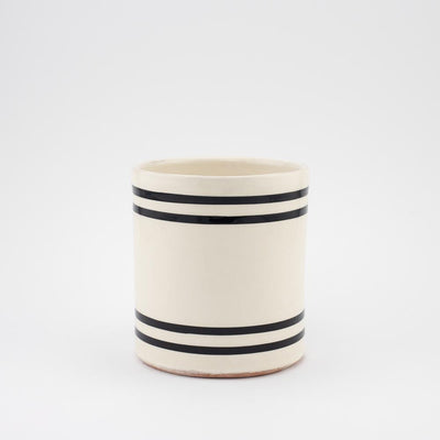 Keramik Übertopf, Kräutertopf – Casa Eurabia, schwarz-weiß, Marokko, Durchmesser: 12 cm