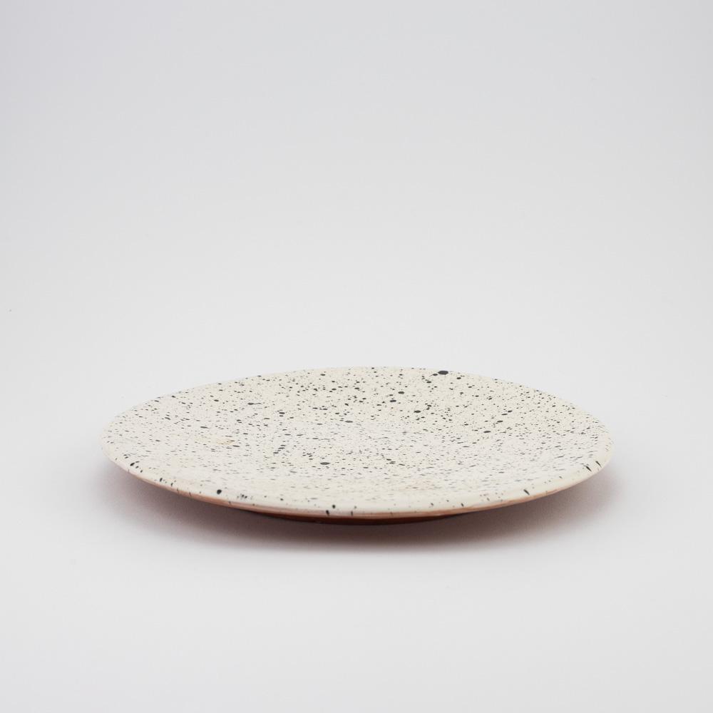 Keramik Teller – Casa Eurabia, schwarz-weiß, Marokko, Durchmesser: 26 cm