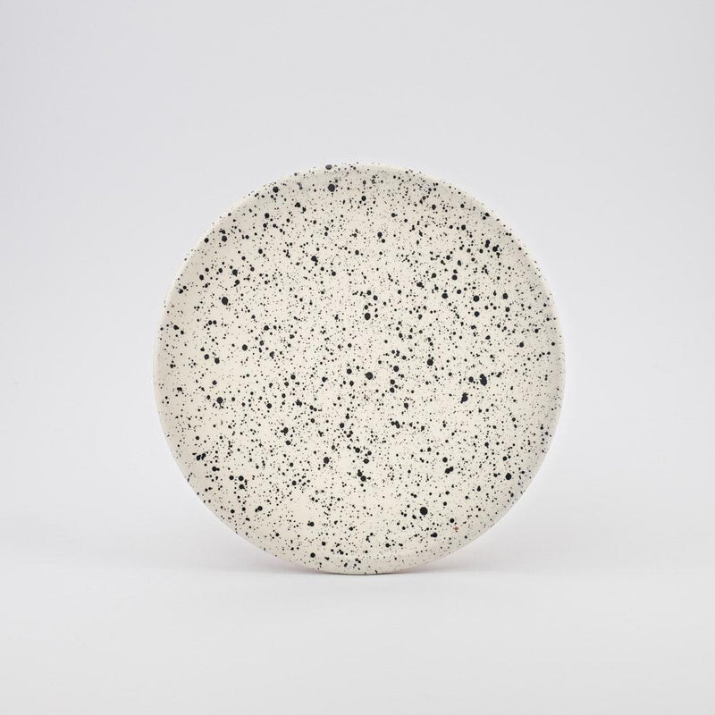 Keramik Teller – Casa Eurabia, schwarz-weiß, Marokko, Durchmesser: 26 cm