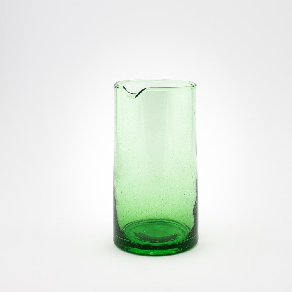 Karaffe – Casa Eurabia, grün, Marokko, mundgeblasen, recyceltes glas, Durchmesser: 10 cm