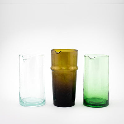 Karaffe – Casa Eurabia, grün, Marokko, mundgeblasen, recyceltes glas, Durchmesser: 10 cm