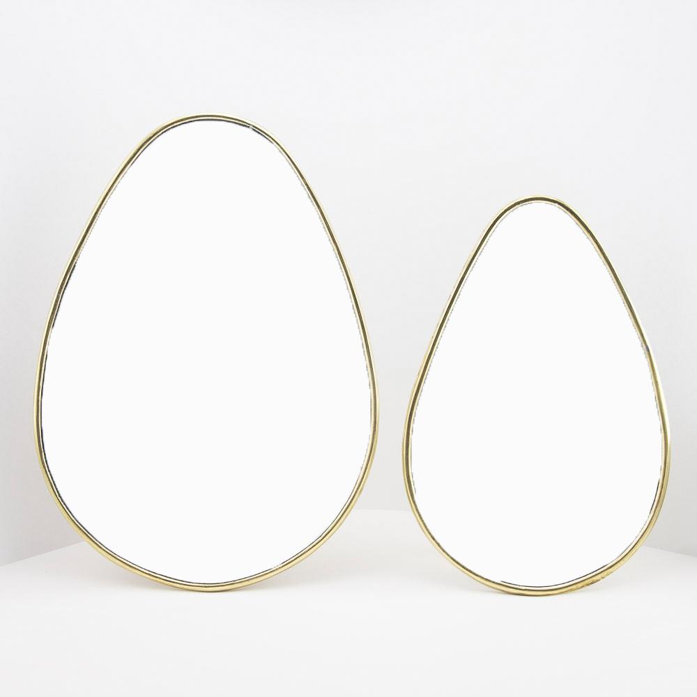 Spiegel – Casa Eurabia, gold, L 26 cm, B 36 cm, Messing, Marokko, Boho, Design