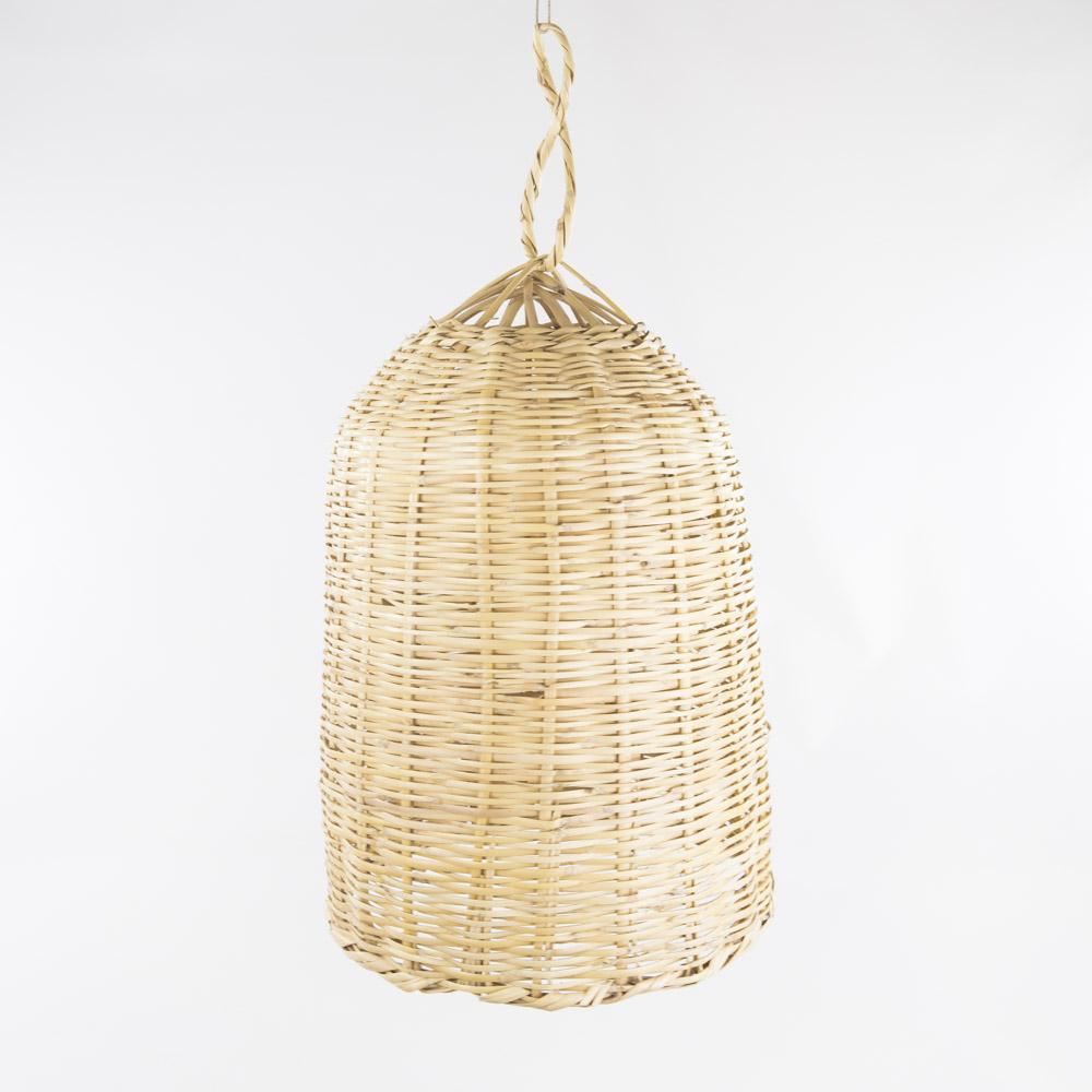 Korblampe – Casa Eurabia, natur, Ø 27 cm, H 40 cm, Schilfgras, Marokko, Boho, Design