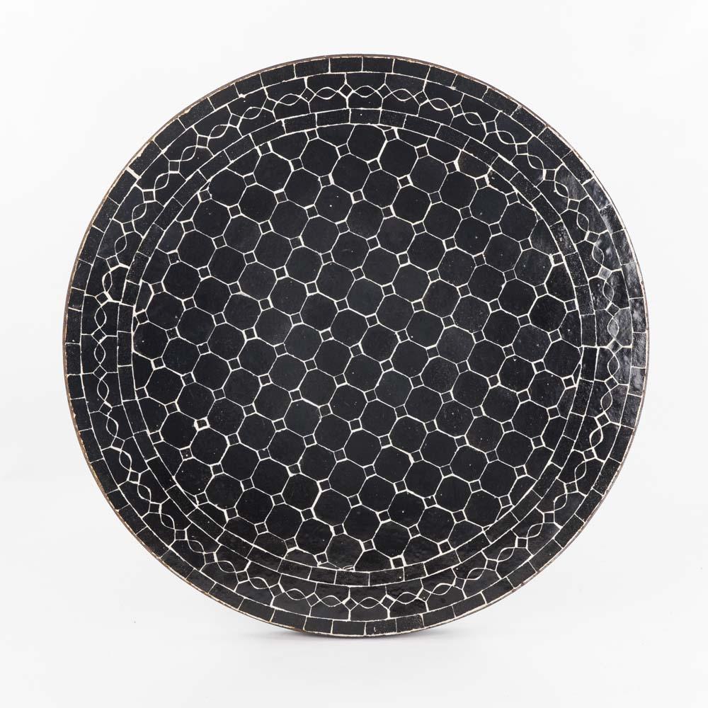 Mosaiktisch – Casa Eurabia, schwarz, Ø 50 cm, H 75 cm, Marokko, design