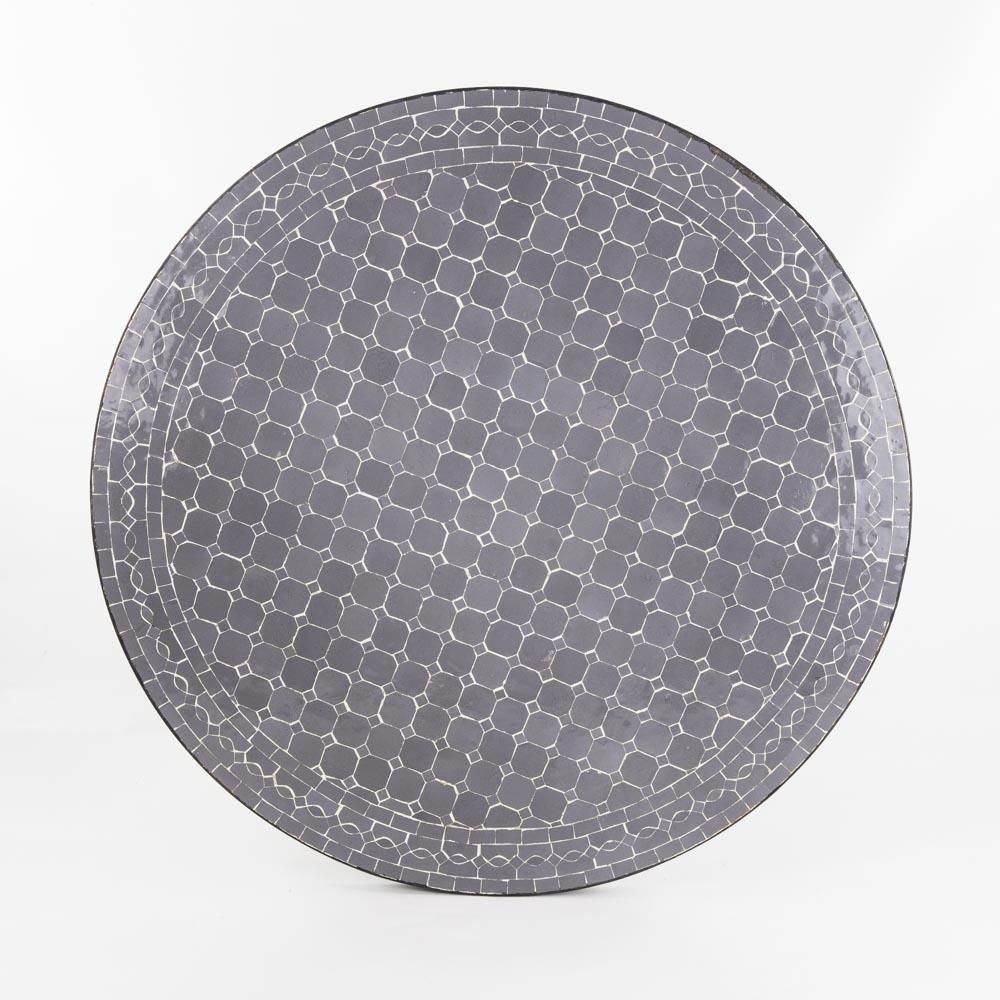 Mosaiktisch – Casa Eurabia, grau, Ø 60 cm, H 75 cm, Marokko, design