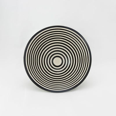 Keramik Müslischale – Casa Eurabia, schwarz, weiß, Ø 18 cm, H 10 cm, marokkanische Keramik, Design