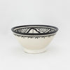 Keramik Müslischale – Casa Eurabia, schwarz, weiß, Ø 15 cm, H 7 cm, marokkanische Keramik, Design
