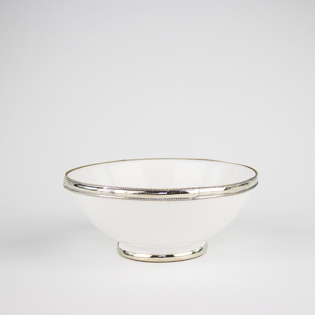 Müslischale – Safi – Ø 13 cm, casa eurabia, marokkanische keramik, weiß