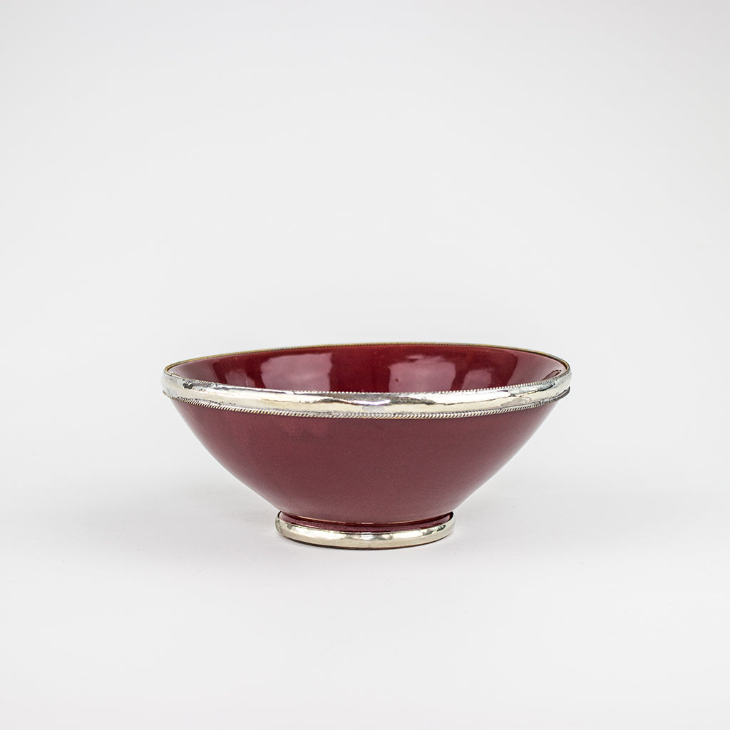 Müslischale – Safi – Ø 13 cm, casa eurabia, marokkanische keramik, Bordeaux
